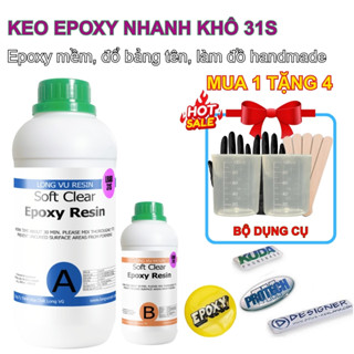  Keo Epoxy Resin Mềm Keo Epoxy Mềm Dùng Trang Trí Điện Thoại Làm Bảng Tên Sticker - LRAB31S 