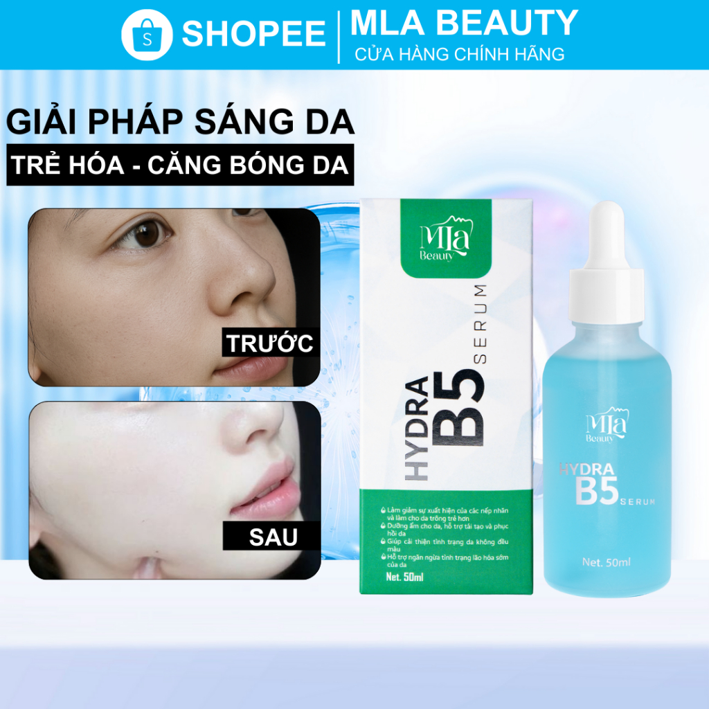 Serum B5 50ml Trẻ Hóa, Căng Bóng, Phục Hồi Làn Da Mla Beauty
