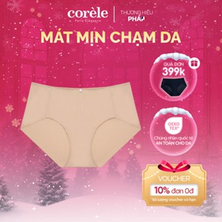   QUẦN LÓT MẶC ÁO DÀI  lưng vừa ôm mông thun lạnh không viền may - chuẩn an toàn OEKO-TEX | CORÈLE 02156A 