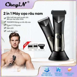  CkeyiN 2 trong 1 Máy tỉa lông toàn thân Combo Máy Cạo Lông vùng kín Lưỡi Cạo Râu Có đế sạc USB MC022S 