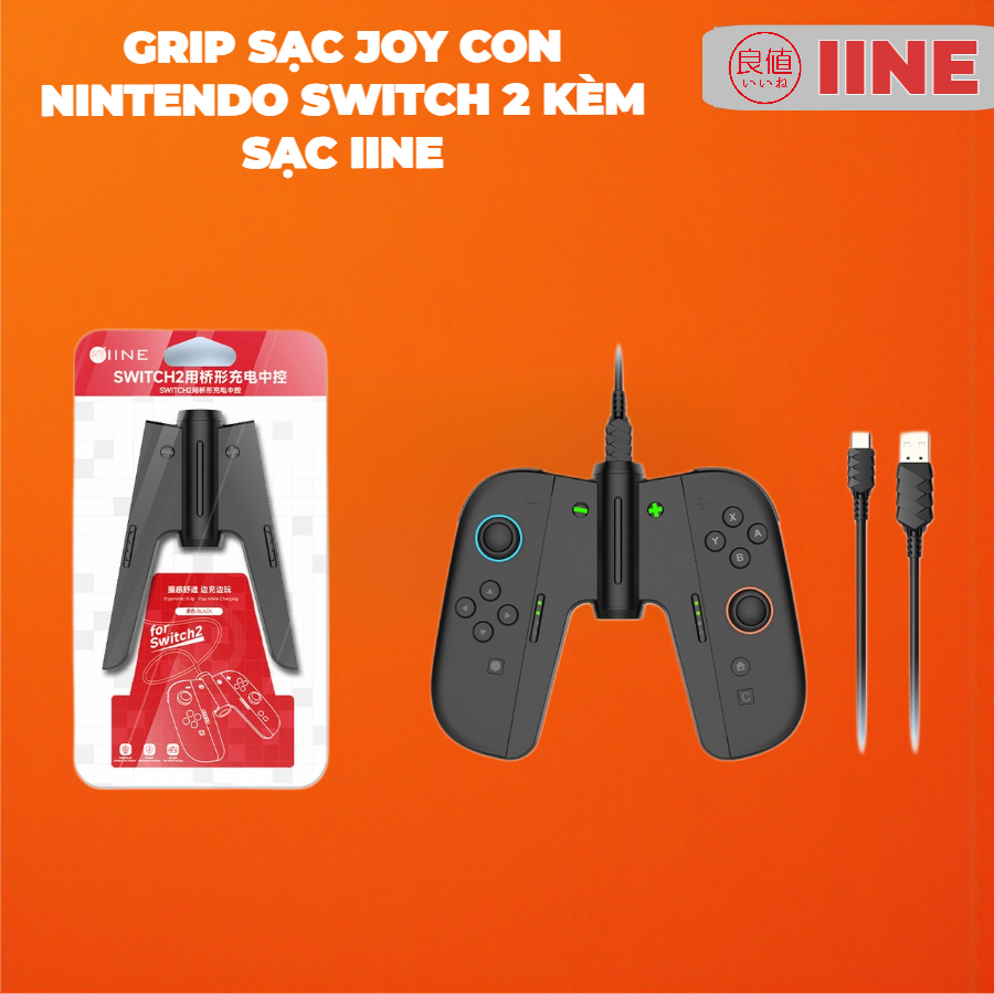 Grip Sạc Joy Con Nintendo Switch 2 Kèm Sạc IINE