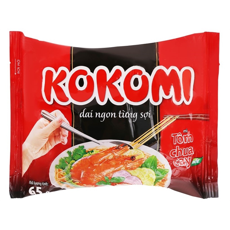 [Combo 2 thùng 33 gói ] Mì Kokomi tôm chua cay (65g x 33 gói)