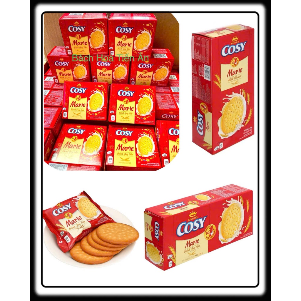 Lốc 12 Hộp Bánh Quy Sữa Cosy Marie Kinh Đô (40g x 12 Hộp)- 2 hộp 192g- lễ - làm tháp, trang tí tết- 