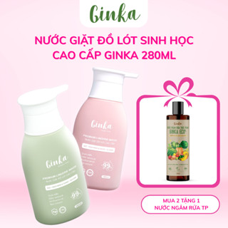  Nước giặt đồ lót sinh học Ginka - Chứng nhận diệt nấm vi khuẩn khử mùi an toàn cho da 280ml 