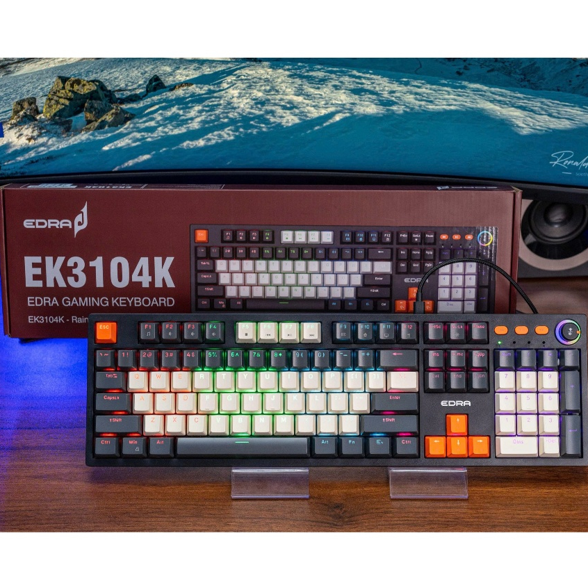 Bàn phím cơ Gaming Fullsize EDRA EK3104K, EK3104L 104 Phím, có dây TypeC Bảo Hành Chính Hãng | BigBuy360 - bigbuy360.vn
