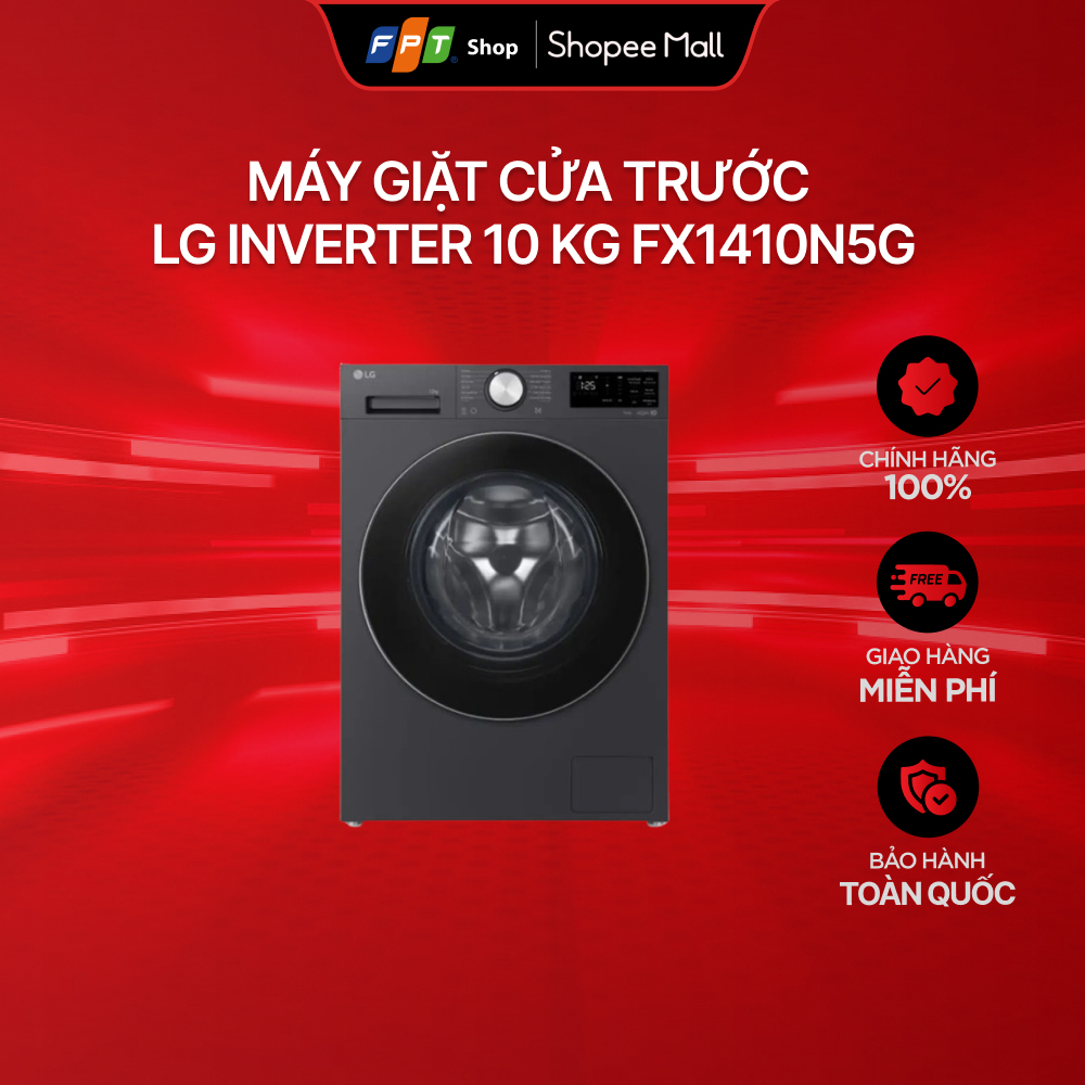 [Chỉ GH tận nơi] Máy giặt cửa trước LG Inverter 10 kg FX1410N5G