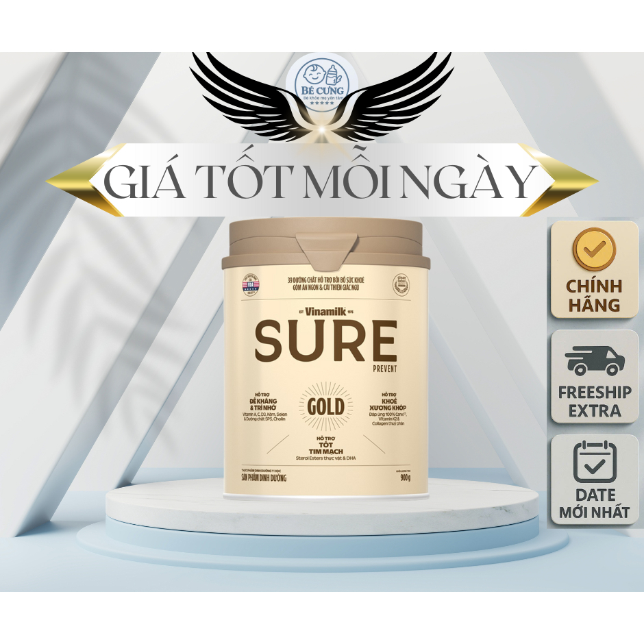 Sữa vinamilk Sure Prevent Gold 900g hàng chính hãng date mới nhất