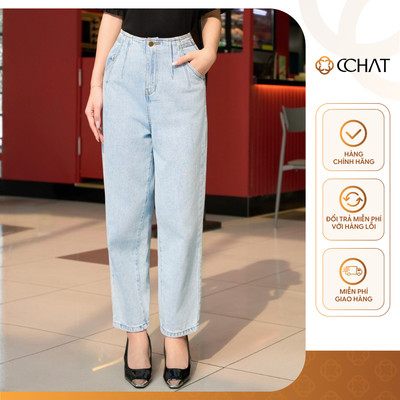 Quần Jean Nữ 𝐂𝐂𝐇𝐀𝐓 Dáng Baggy Rococo Chất Liệu Jeans Cao Cấp 15GDJ2029BT