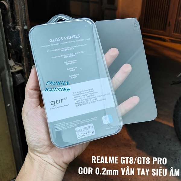 [REALME GT8/ GT8 PRO] Kính cường lực cao cấp chống bám vân tay GOR