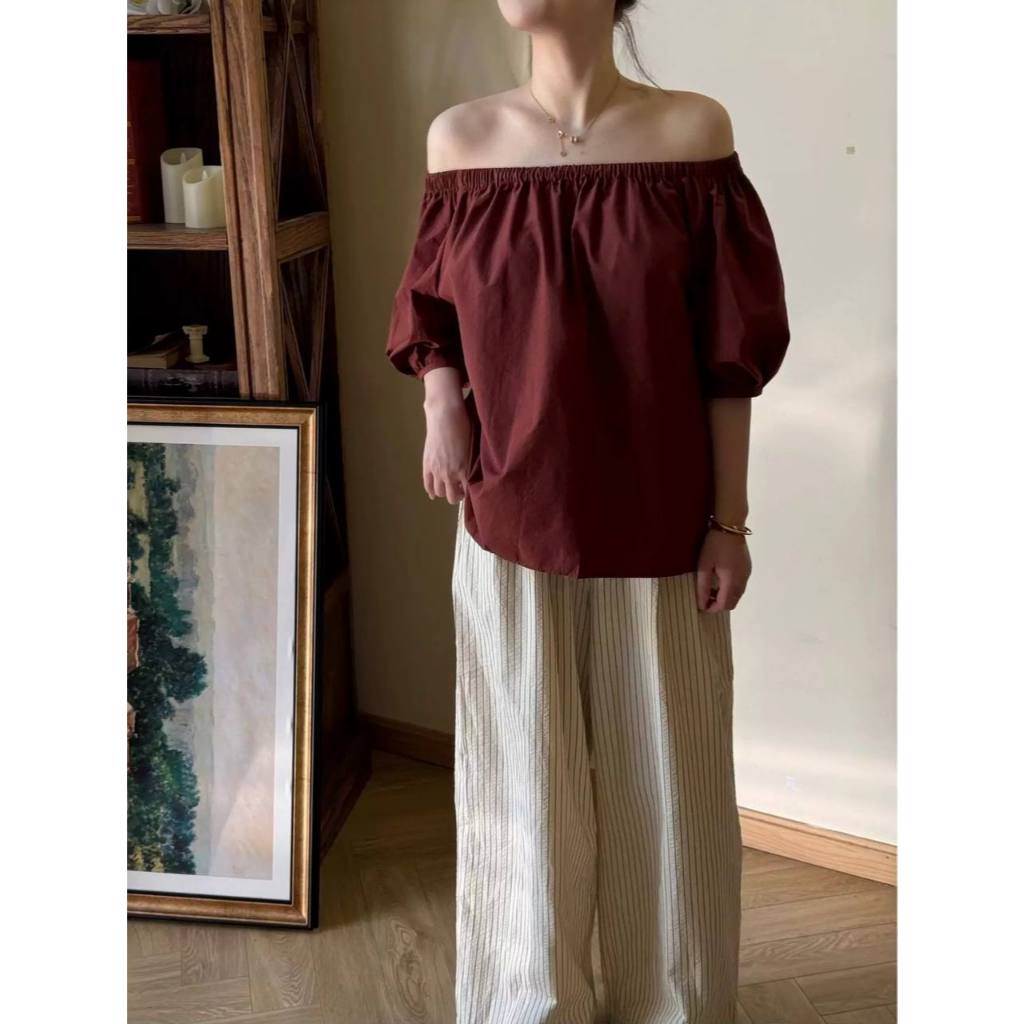 𝗗𝗮𝗻𝗮 𝗟𝗶𝗻𝗲𝗻 - |BEELY| - Áo Linen trễ vai