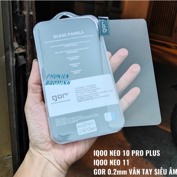 [VIVO IQ00 NEO 10/ 10 PRO/ NEO 11/ NEO 10 PRO PLUS] Dán kính cường lực GOR 0.2mm SIÊU MƯỢT nhận vân 