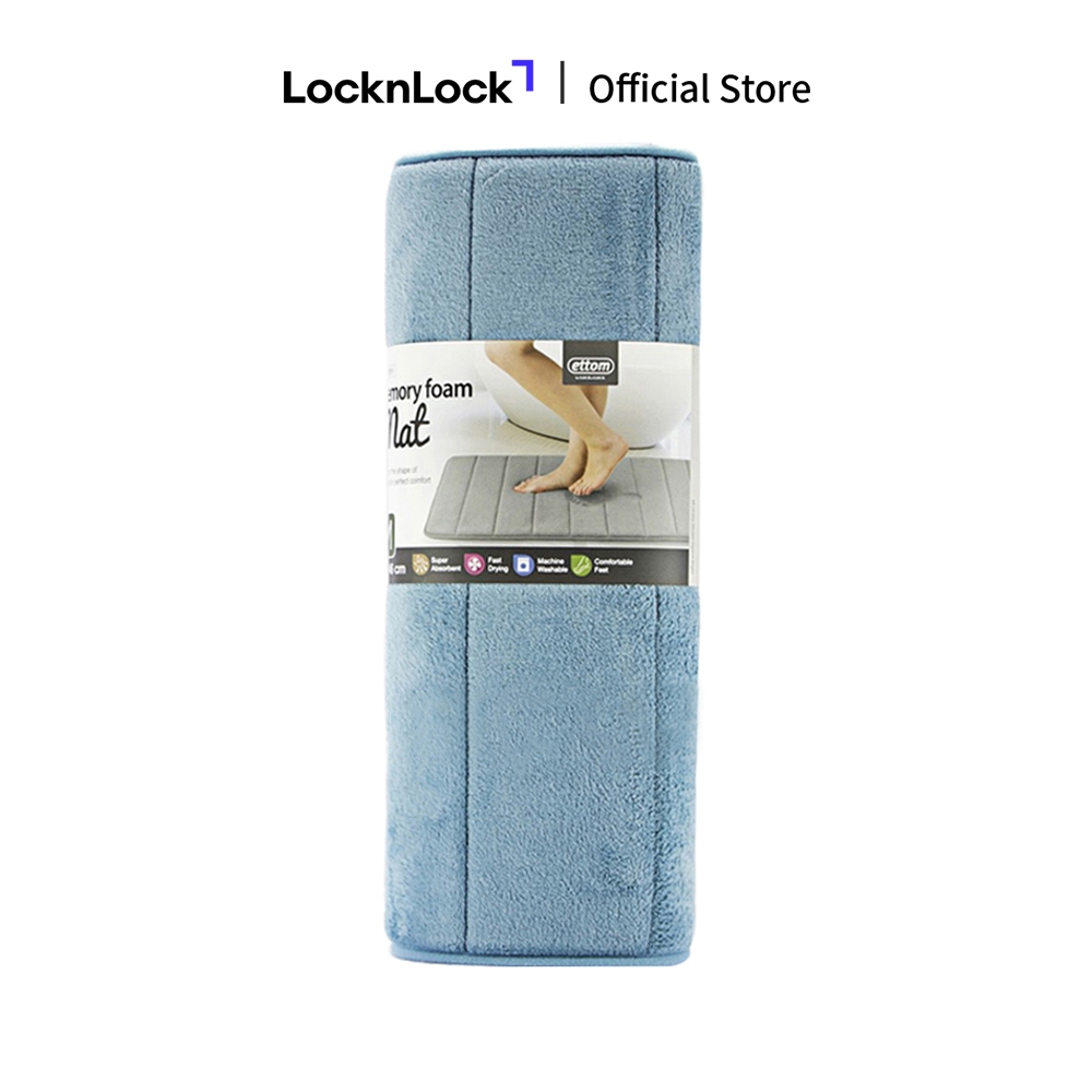 Thảm chùi chân Memory Foam, Lock&Lock, kiểu Stripe, cỡ M, 460*700*15mm-MAT511BLU