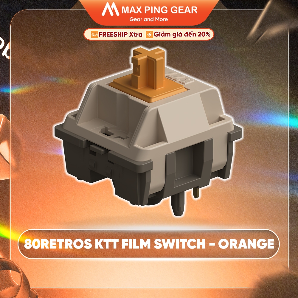 [HỎA TỐC] Switch bàn phím cơ 80Retros KTT – Game 1989 Orange (35 switch/pack) - Maxpinggear