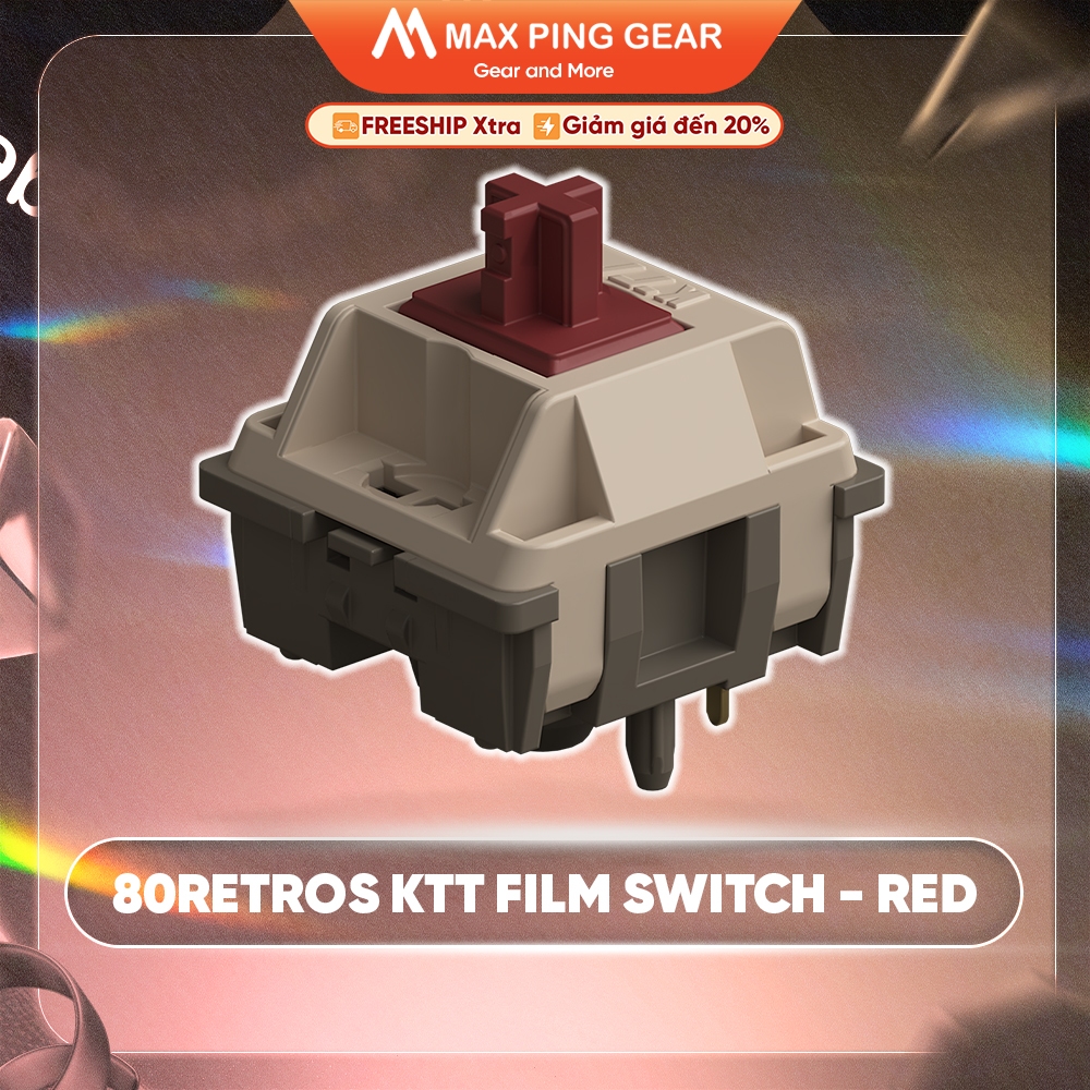 [HỎA TỐC] Switch bàn phím cơ 80Retros KTT – Game 1989 Red (35 switch/pack) - Maxpinggear
