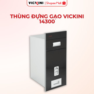 Thùng Đựng Gạo Thông Minh VICKINI 14300 OBP - Thép Sơn Tĩnh Điện Đen - Bảo Hành Chính Hãng 24 Tháng