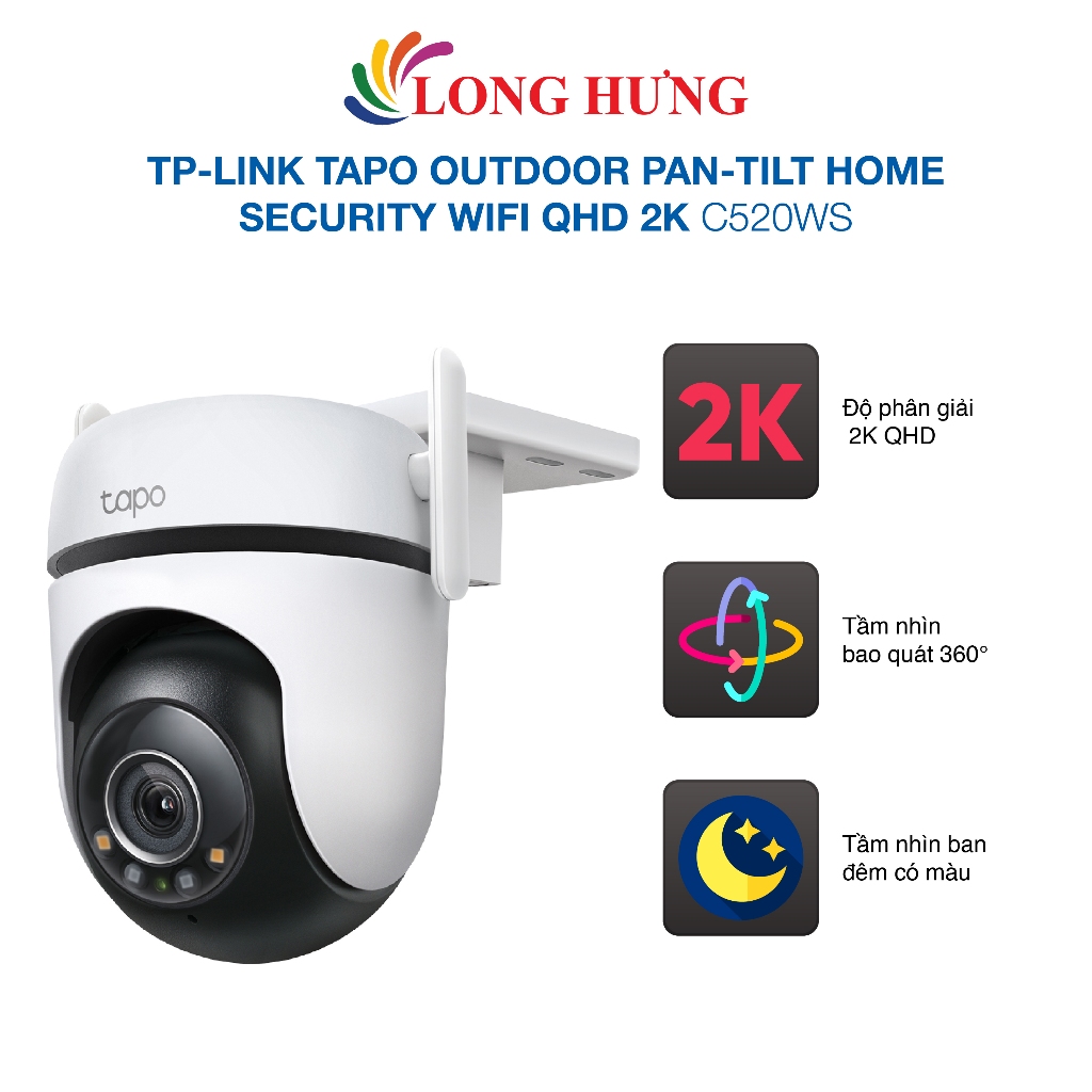Camera ngoài trời TP-Link Tapo Outdoor Pan/Tilt Home Security Wifi QHD 2K C520WS - Hàng chính hãng