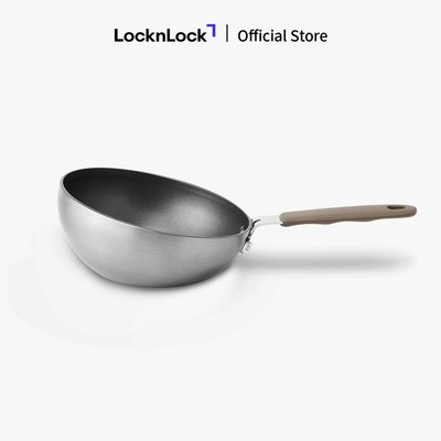Chảo Wok Lock&Lock Handycook có tay cầm 16cm - Màu xám LHD1165