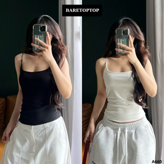  BARETOPTOP_ Có Size  Áo 2 Dây Sợi Bún Dáng Dài - Áo 2 Dây Nhọn Cotton Hai Lớp  Không Mút _A660 