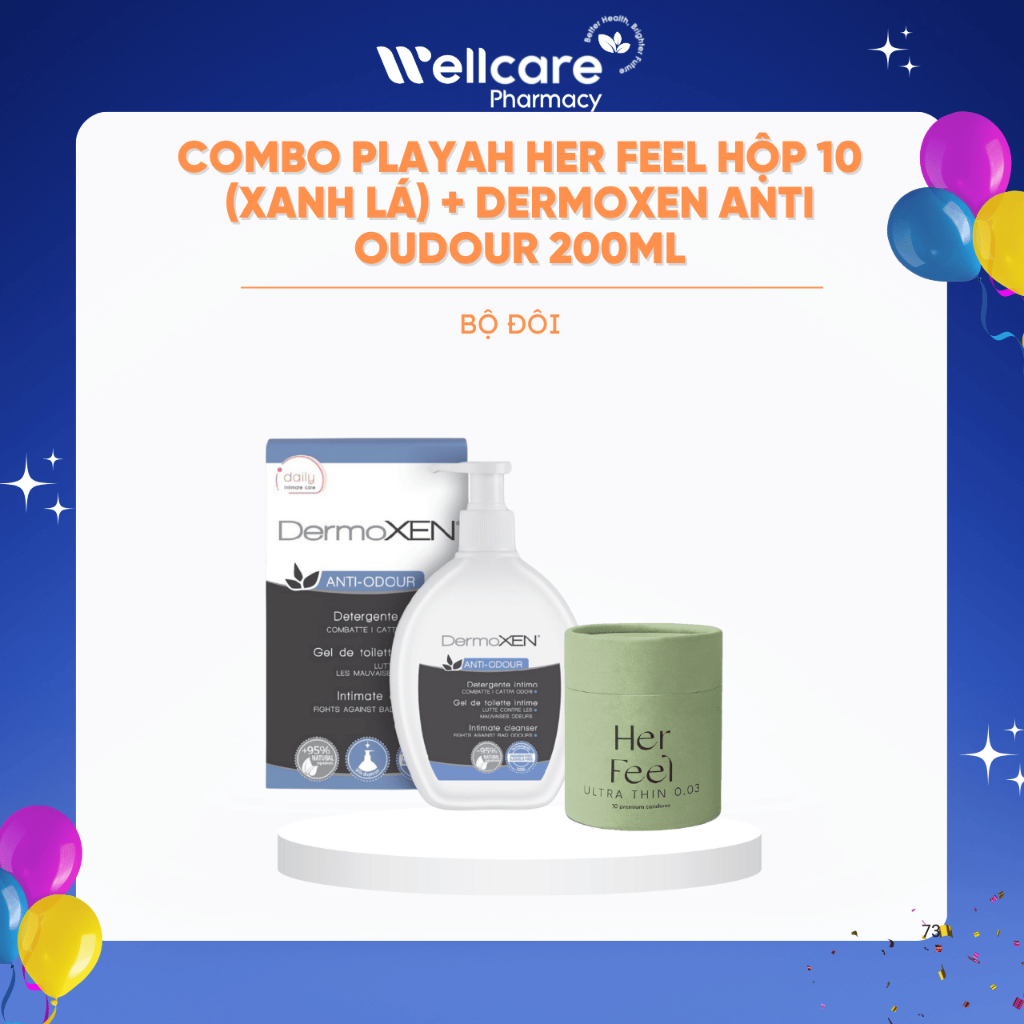 Combo DDVS ANTI-ODOUR 200ml và Playah Her Feel Hộp 10 gói