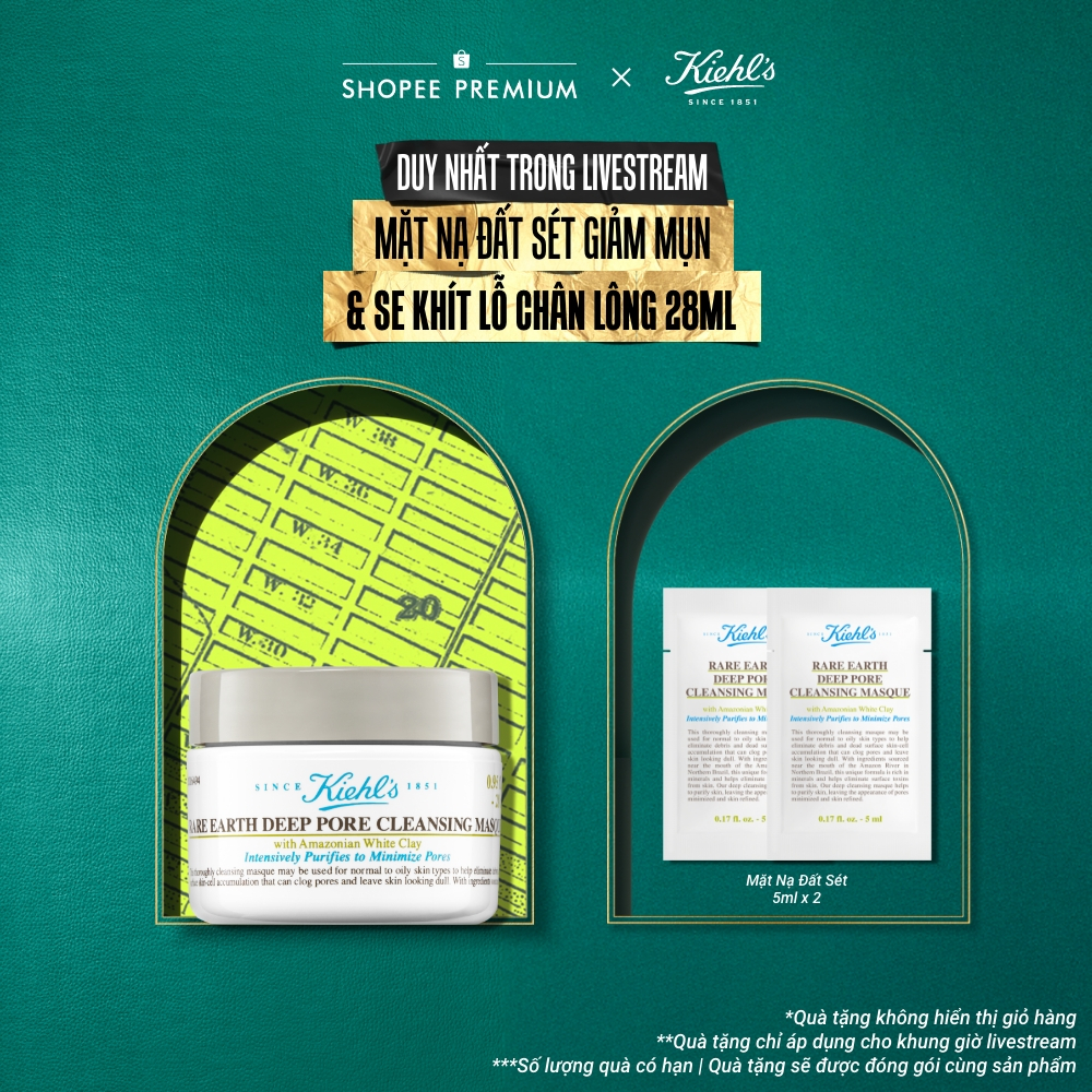 [HANNAH] Mặt nạ đất sét Kiehl's Rare Earth Deep Pore Cleansing Masque 28ml