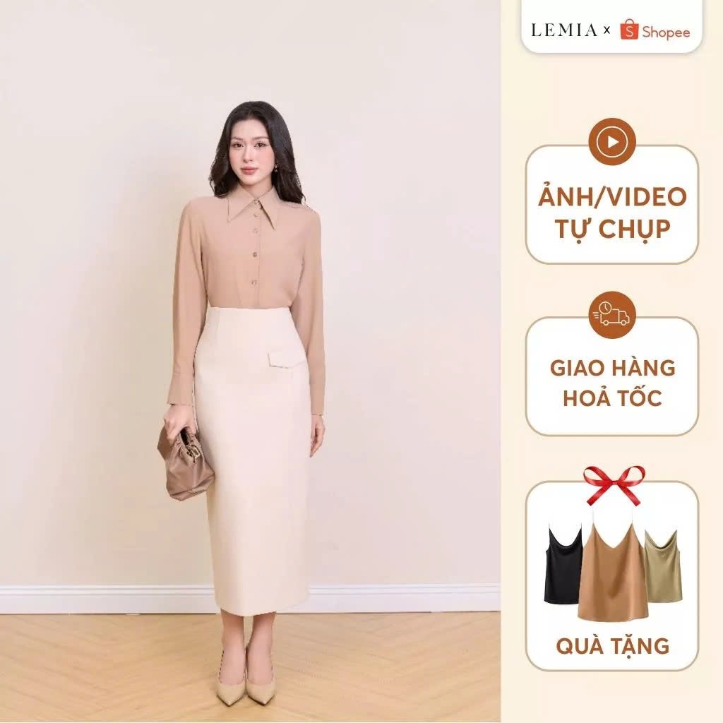 Chân váy bút chì nắp túi trước by LEMIA Design -Mã: 25Z178