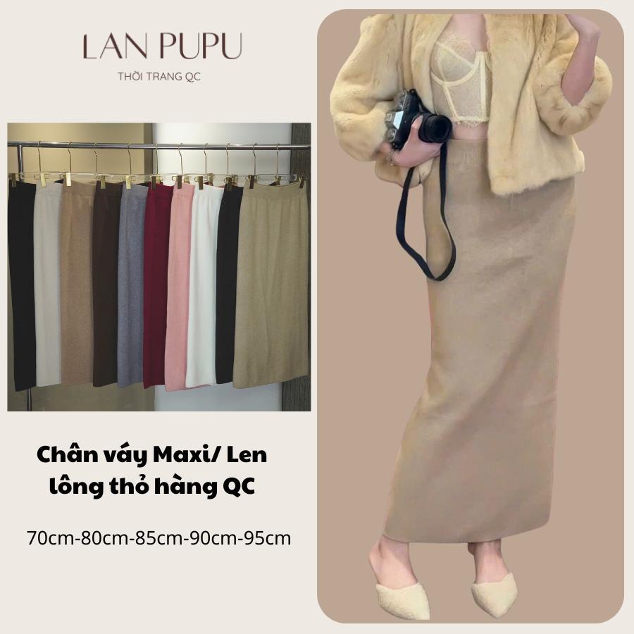 [QC Loại 1]Chân váy Maxi -Len Lông thỏ dáng dài siêu hack dáng,che chân,tôn V3 (70cm,80cm,85cm,90cm,