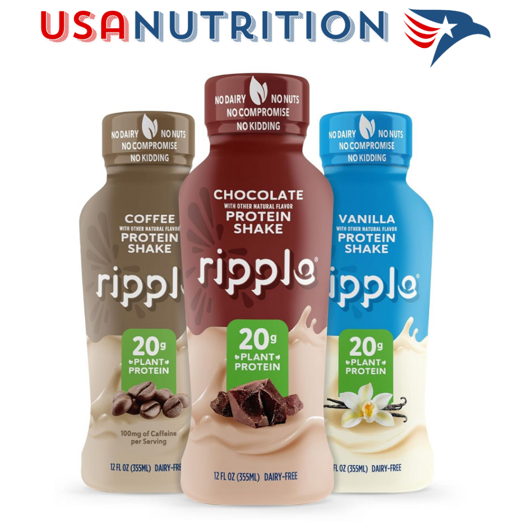 Đạm thực vật Vegan Protein Shake 20g protein 355ml : Ripple