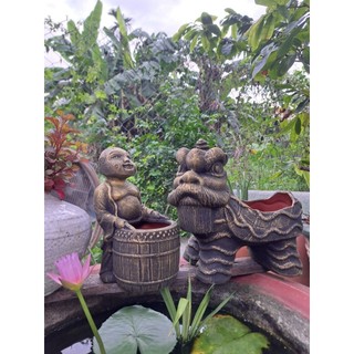 Chậu đất nung - Chậu lân + địa