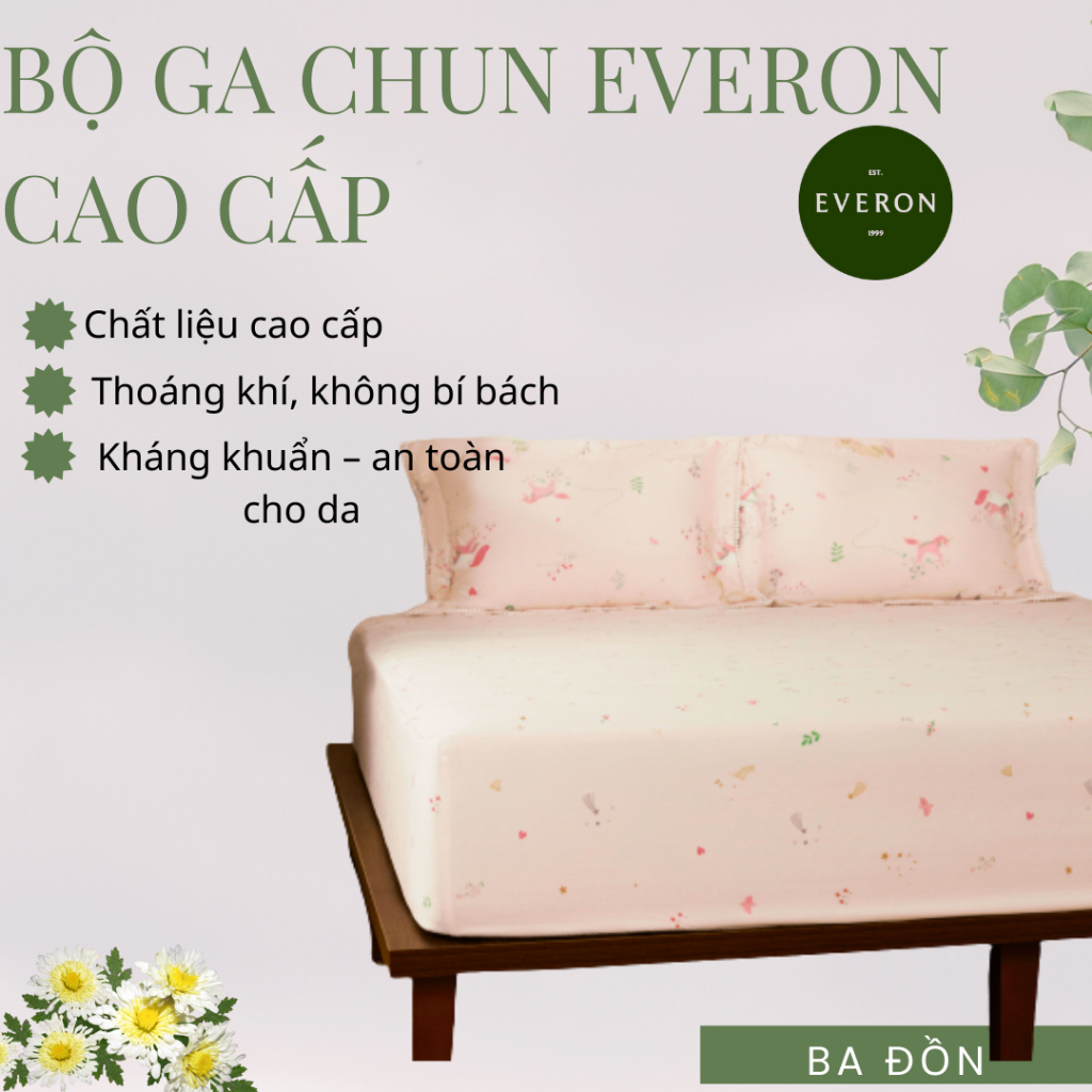 Bộ Ga Chun Cao Cấp CPC26203 Xứ Sở Thần Tiên Vải Mịn Mát, Thoáng Khí, Ôm Nệm Chuẩn Form, Ga Giường Đẹ