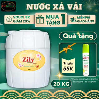  Nước Xả Vải Zily Can 20 Kg - Tặng 1 Xịt Thơm & Khử Mùi Zily 300gr 