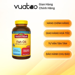 [HÀNG USA] Dầu cá Nature Made Fish Oil 1000mg, 1200mg, 1400mg