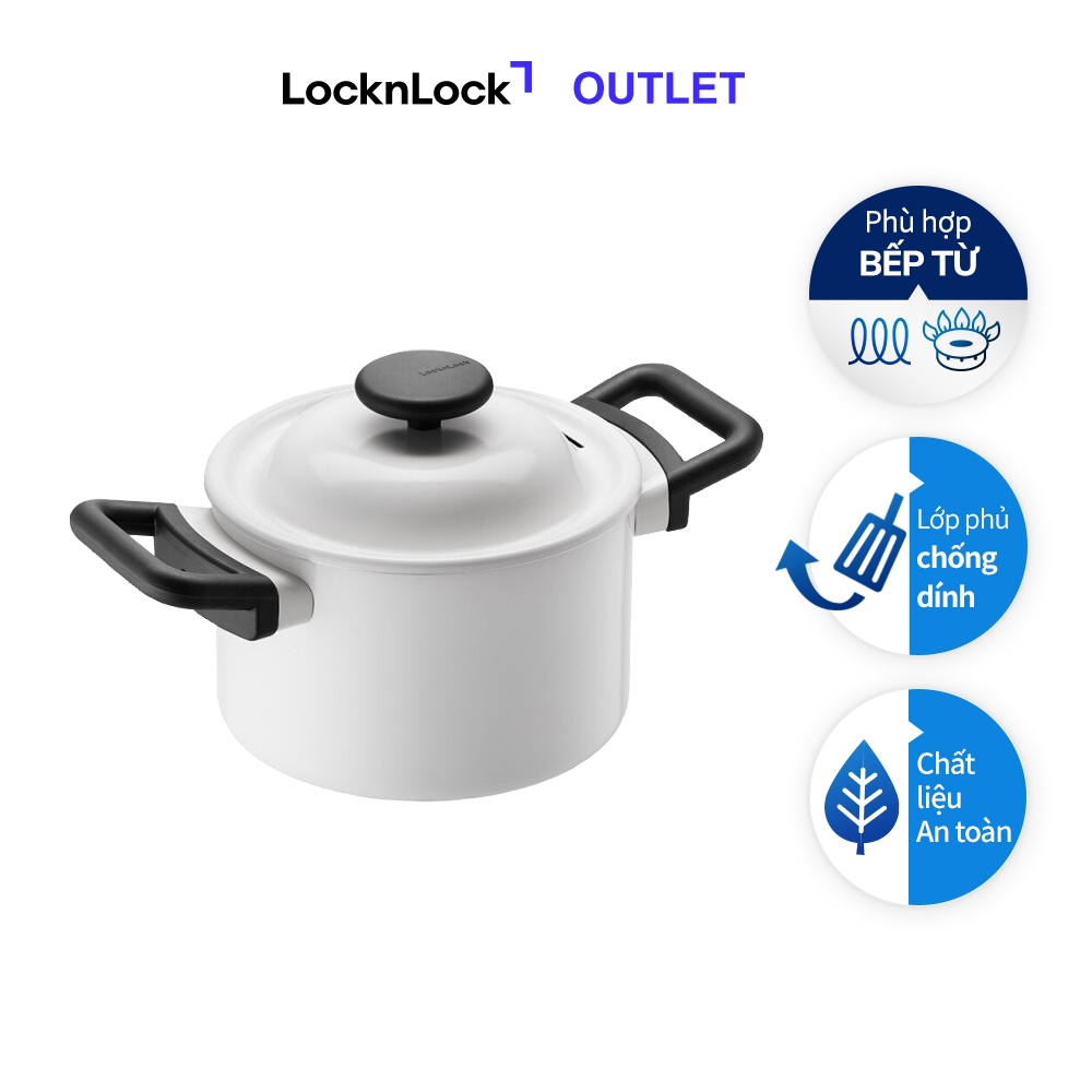 Nồi Decore Lock&Lock, 18CM - Màu Ivory - LDE1182IH