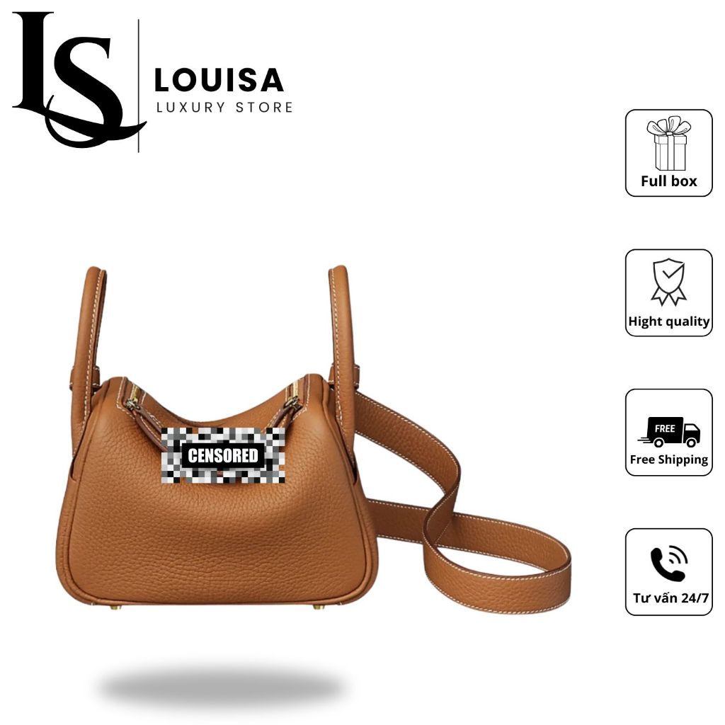 Túi da bò h.e..r m.e.s dáng yên ngựa Louisa Store, da mền cao cấp, dáng nhỏ gọn tiện dụng, full box