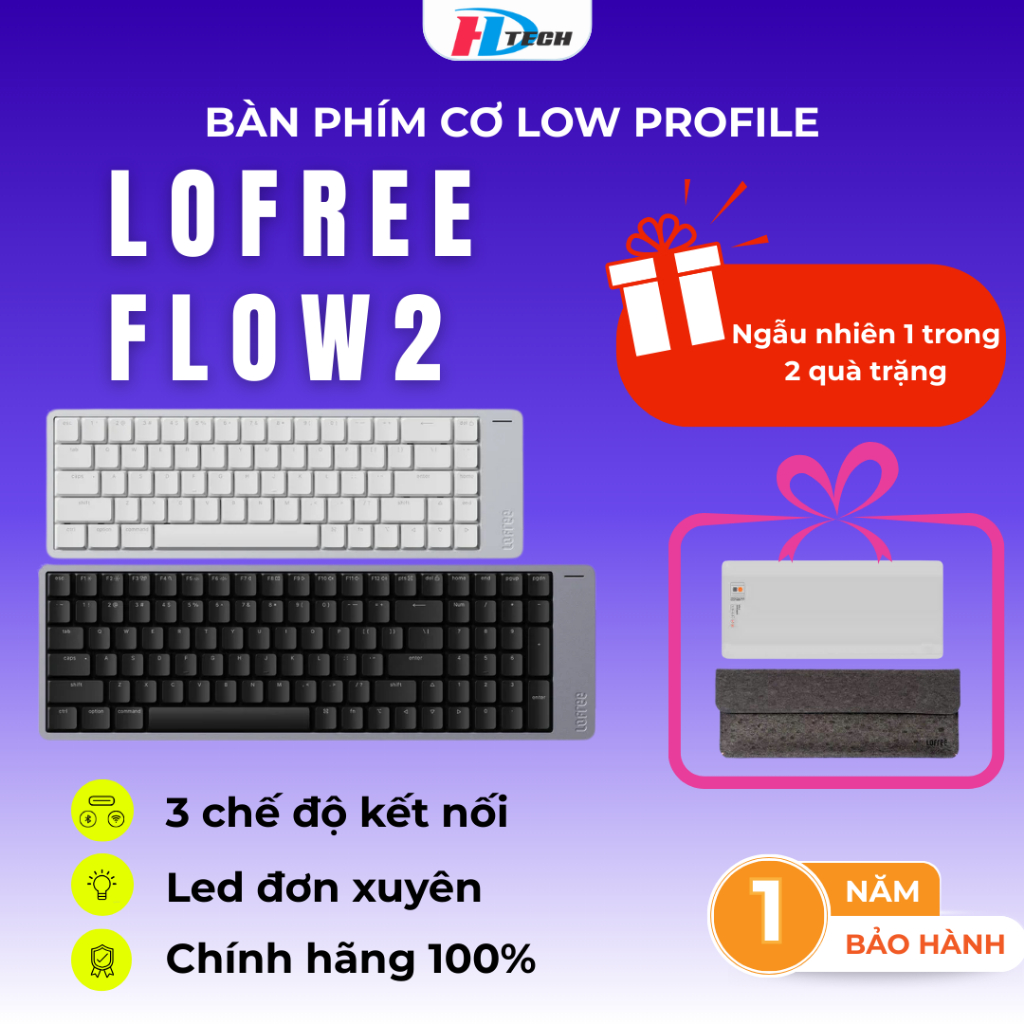 Bàn phím cơ Lofree Flow2 - Bàn phím cơ Lofree Flow 2 bàn phím cơ low profile cao cấp