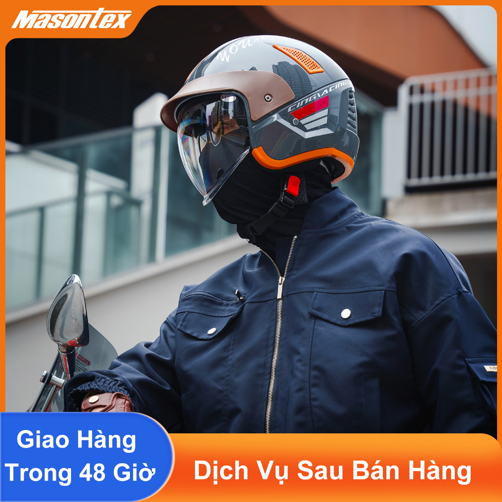 Giá Tốt | Mũ Bảo Hiểm Masontex 706 3/4 – Lót Tháo Rời, Nhẹ Êm, Phù Hợp Đi Xe Máy