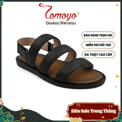 SIÊU SALE 8.8-Dép Sandal Nam Da Bò Quai Ngang Cao Cấp Tomoyo TMS10501