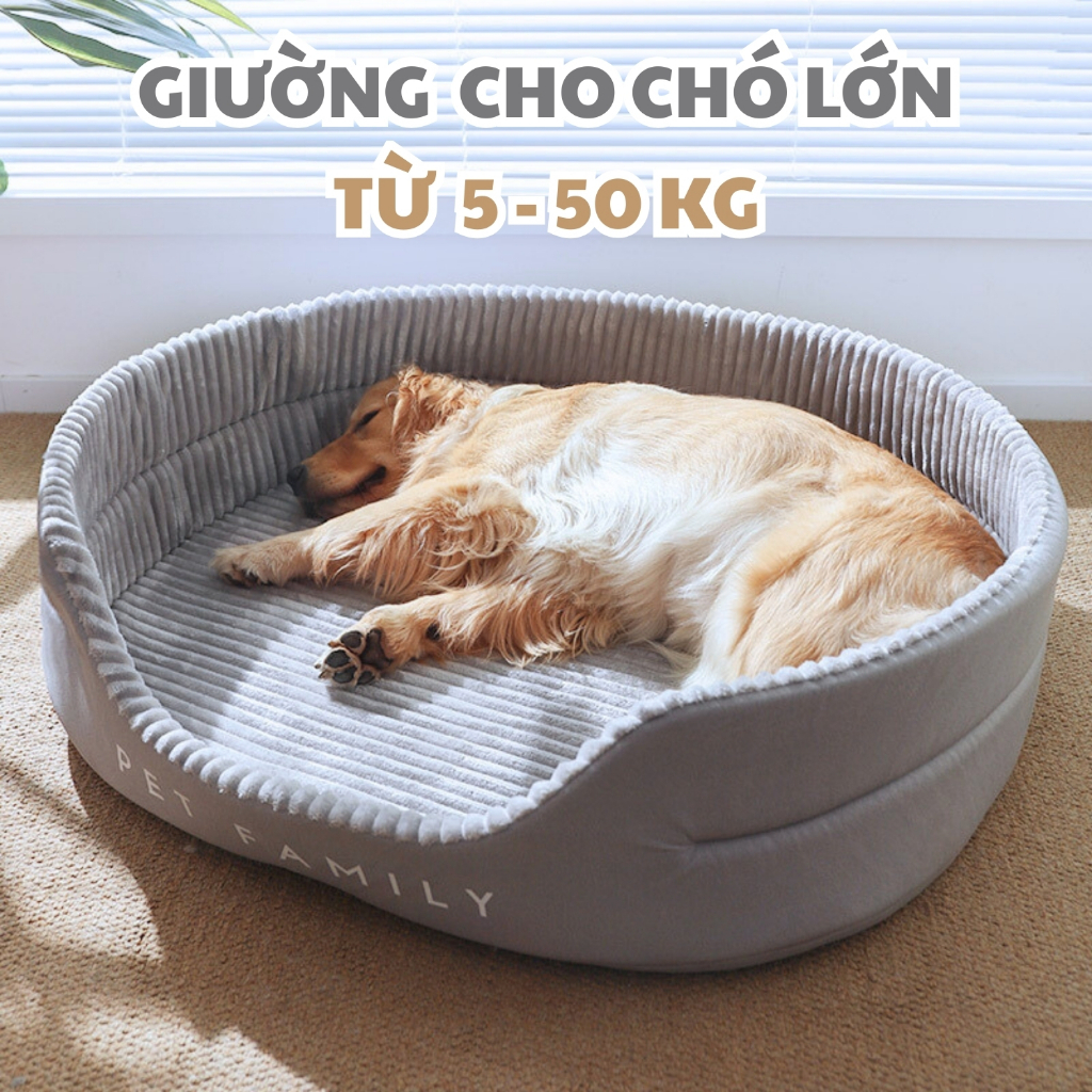  Giường ngủ cho chó mèo Pet Family | Ổ nằm cho chó mèo lớn | Ổ cho chó đẻ ấm áp đệm cho chó êm ái 