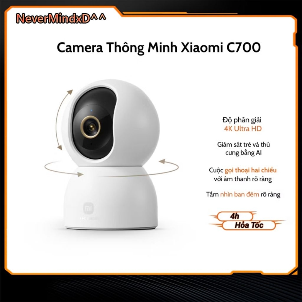 Camera thông minh Xiaomi C700 4k - 2nd