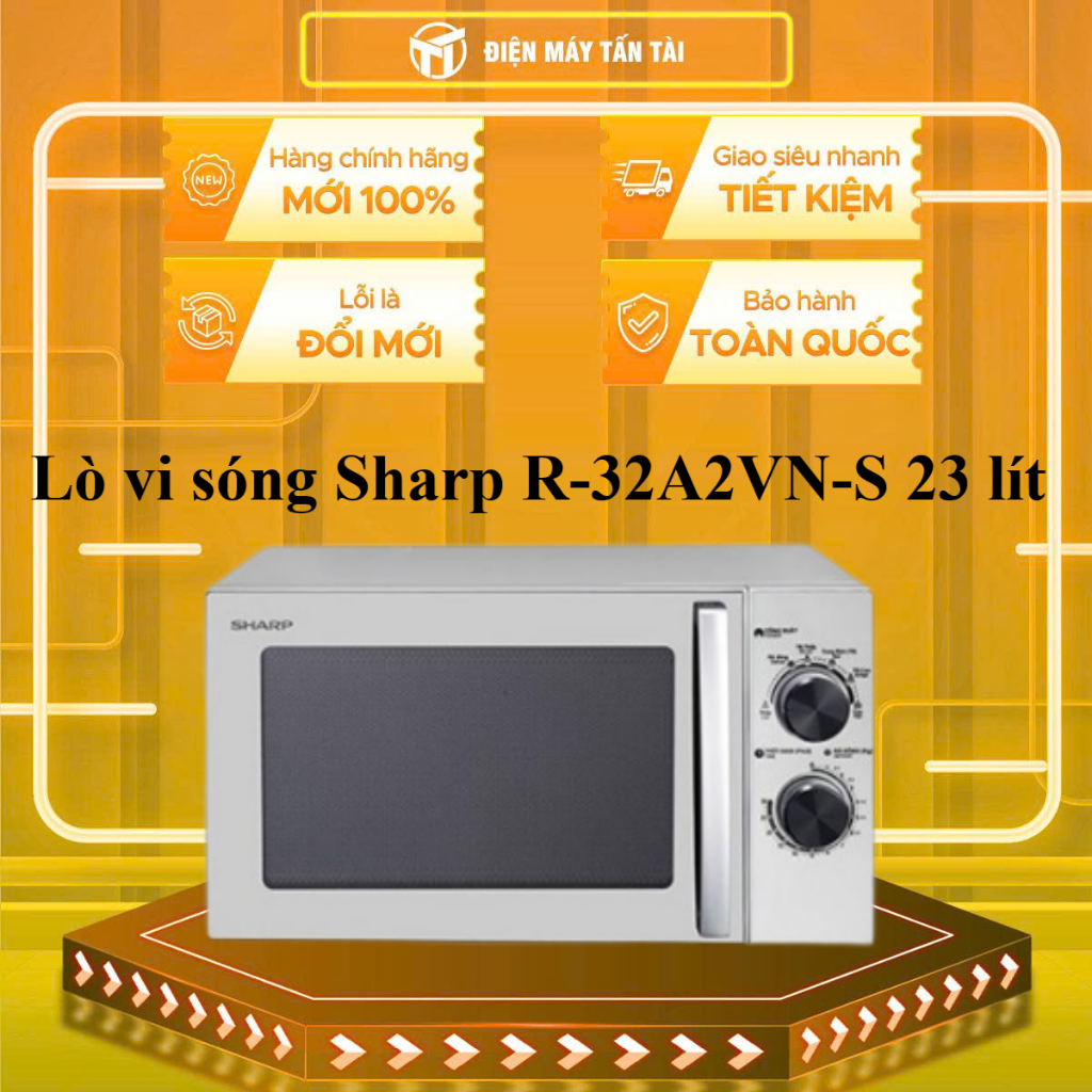 R-32A2VN-S - Lò vi sóng Sharp R-32A2VN-S 23 lít xám - GIAO TOÀN QUỐC