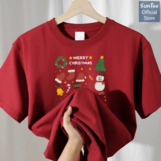  Áo thun noel giáng sinh nữ form vừa SUNTEE STFV567 basic in hình 067 vải cotton 250GSM cao cấp 