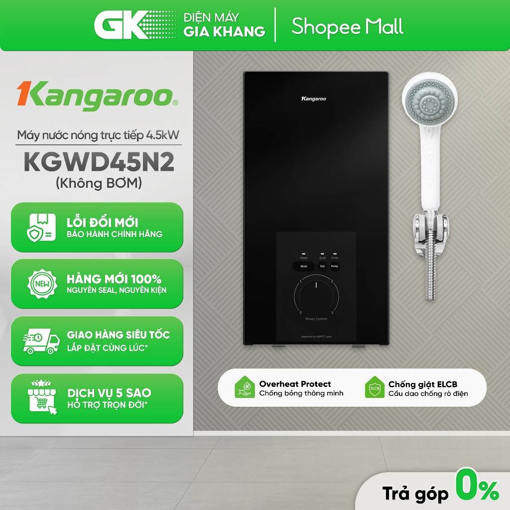 KGWD45N2 Máy Nước Nóng Trực Tiếp Kangaroo [Toàn Quốc]