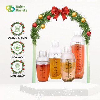  Bình Lắc Shaker Nhựa Pha Chế Trong Suốt Dung Tích 350ml - 530ml - 700ml - 1000ml  Đã bao gồm nắp  