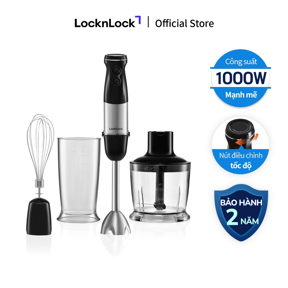 Máy xay cầm tay Lock&Lock Variable Speed Hand Blender EJM559BLK