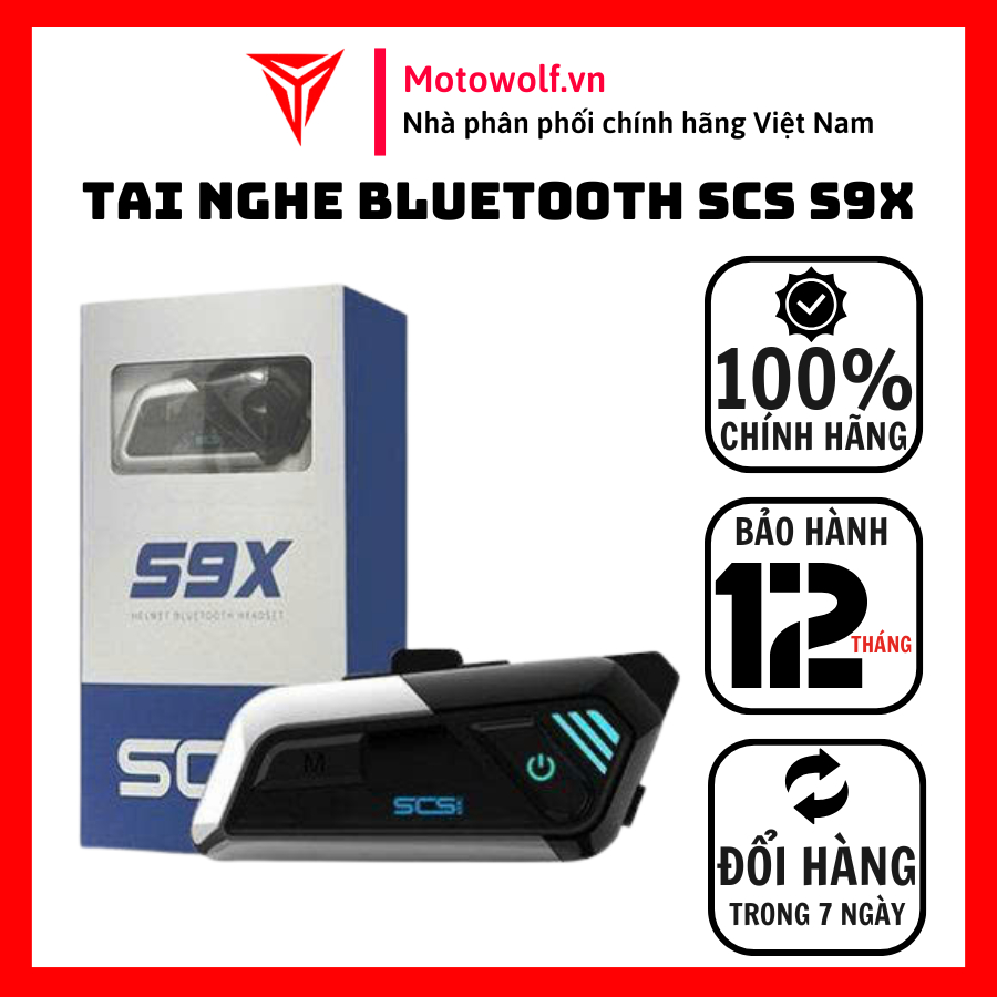 Tai Nghe Bluetooth Mũ Bảo Hiểm SCS S9X - Motowolf Việt Nam Chính Hãng