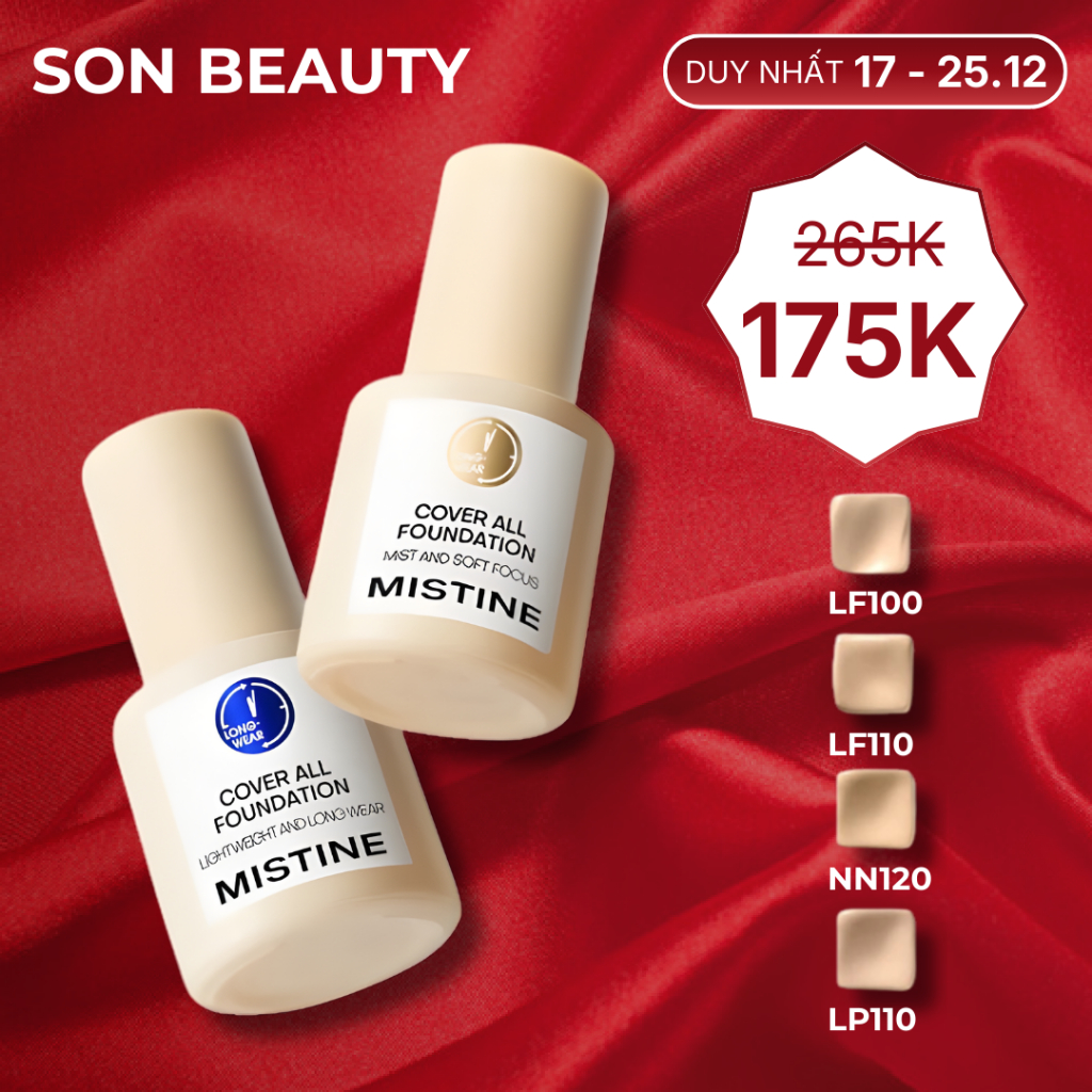 [ MISTINE ] Kem Nền MISTINE, Che Khuyết Điểm MISTINE 5g-30g,  Kiềm Dầu, Dưỡng Ẩm Lâu Trôi Mỹ Phẩm Co