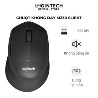 Chuột không dây M330 Silent Plus - Giảm ồn, USB, thuận tay phải, PC/ Laptop
