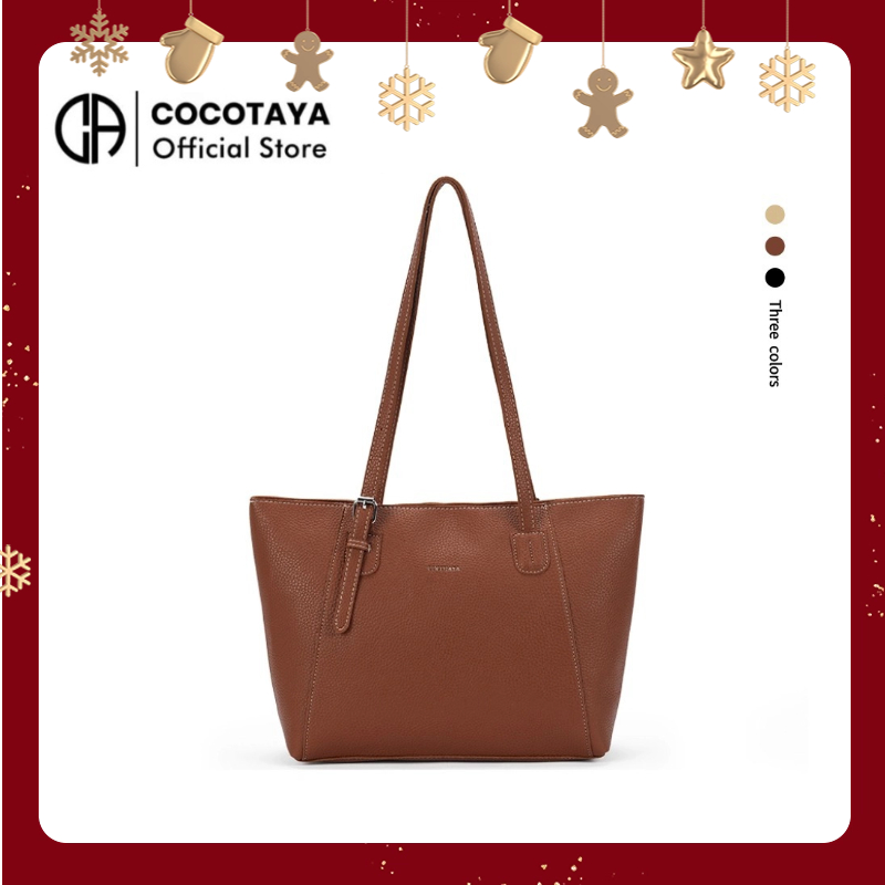 COCOCTAYA-Ella Bag Túi Tote PU nữ công sở dung tích lớn mới ra mắt