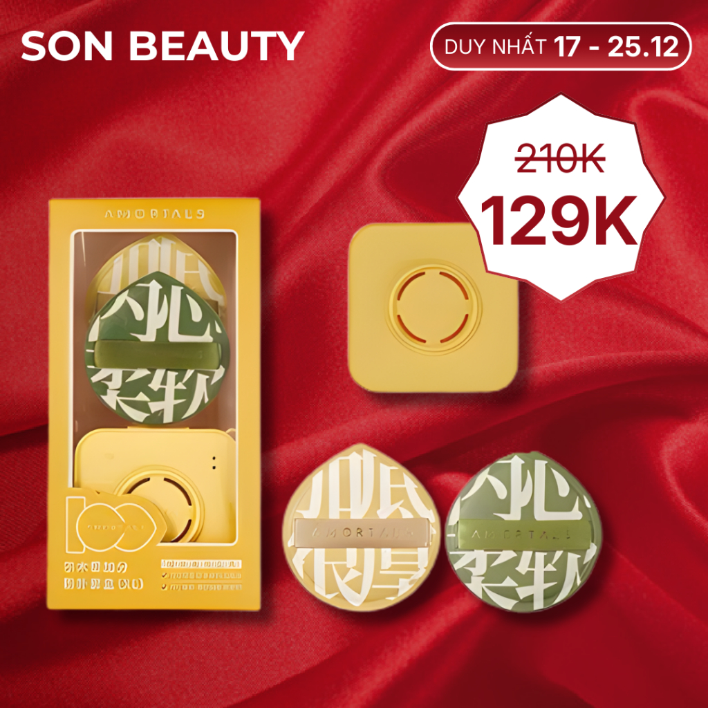 [ AMORTALS ] Bông Mút Trang Điểm AMORTALS Chính Hãng Mềm Mại XL Chuyên Dụng Cosmetic