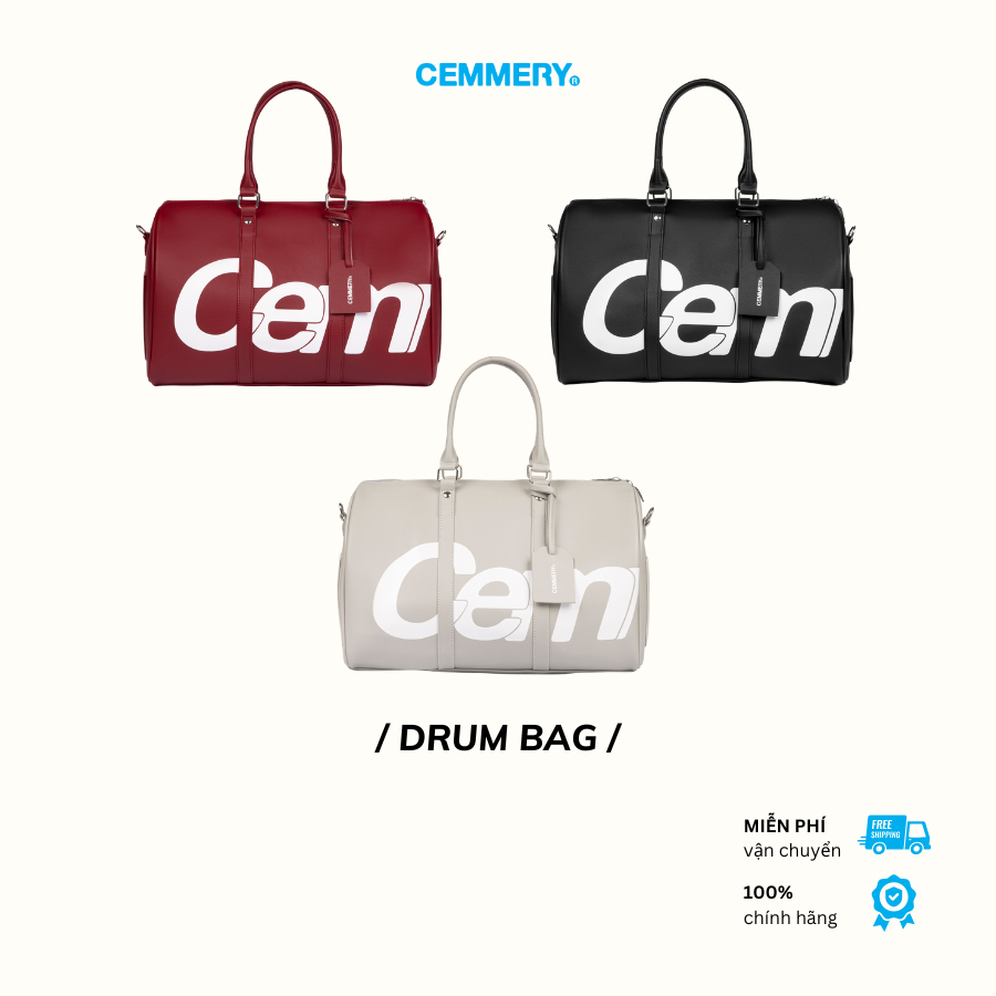Túi Trống Du Lịch CEMMERY Local Brand Chính Hãng Drum Bag Da PVC Có Dây Đeo 3 Màu