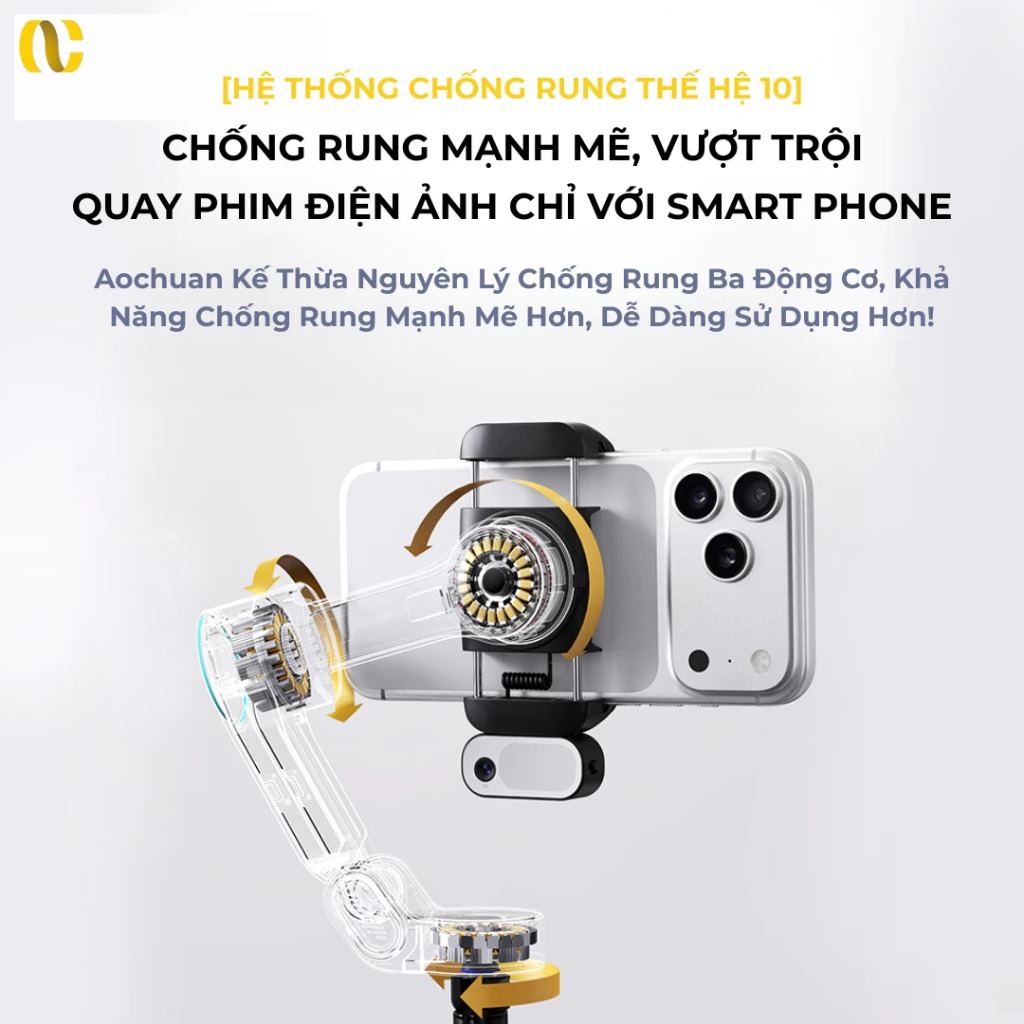 Gimbal điện thoại smart X3, Gậy gymbal chống rung 360 độ bản nâng cấp mới nhất 10.0 Tracking 2026 | BigBuy360 - bigbuy360.vn